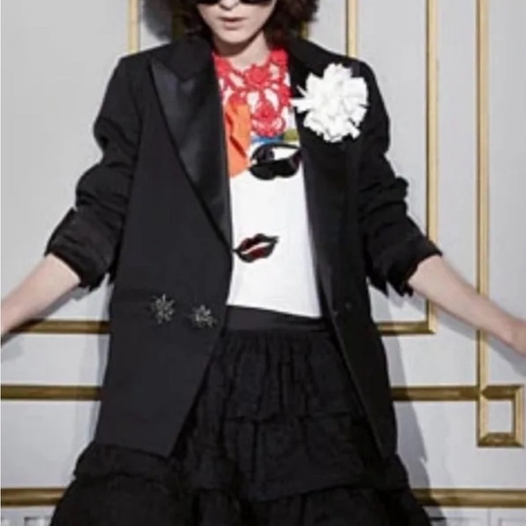 Lanvin x H&M 2010 Black Wool Tuxedo Blazer in a size UK 16 US 12 - Picture 3 of 15